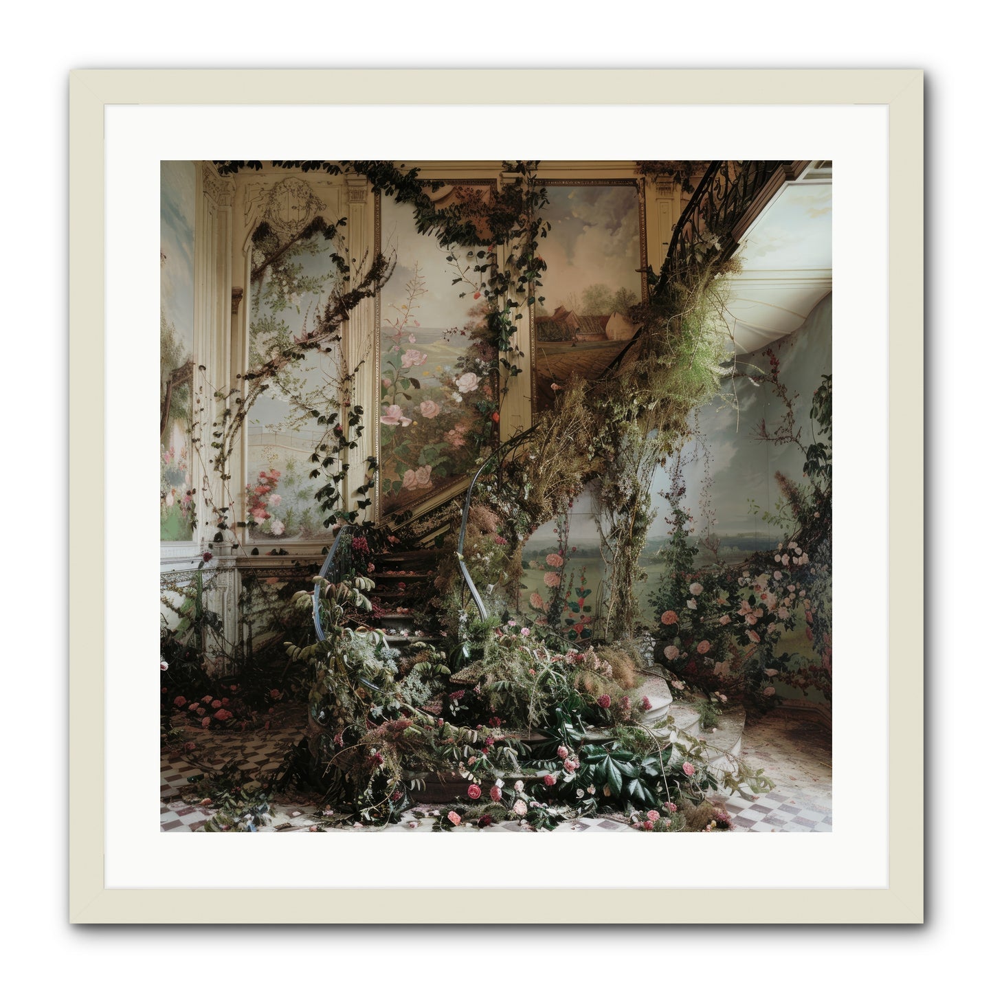 Forgotten Wonderland No. 3 -- Framed Print - White 24x24