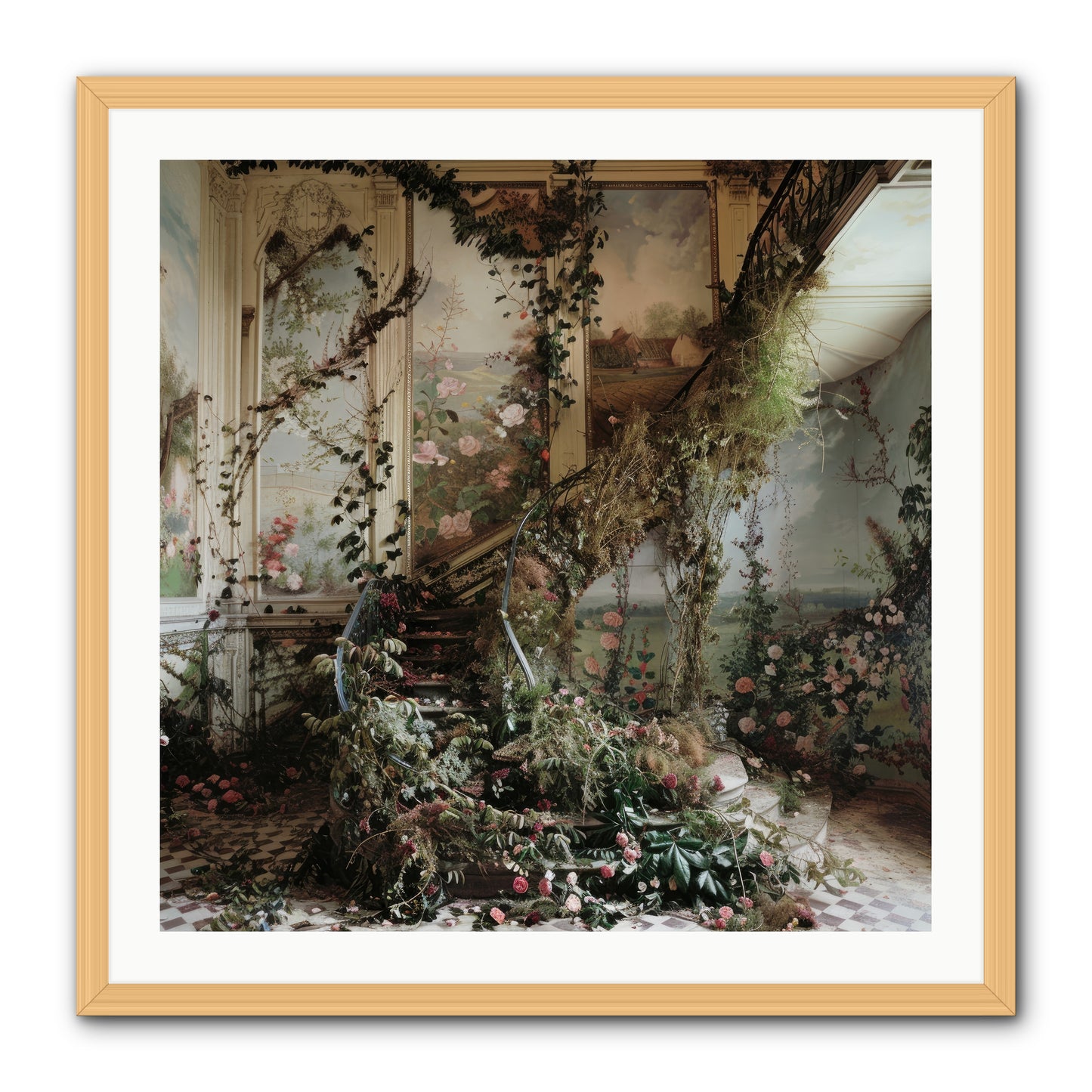 Forgotten Wonderland No. 3 -- Framed Print - Natural 30x30