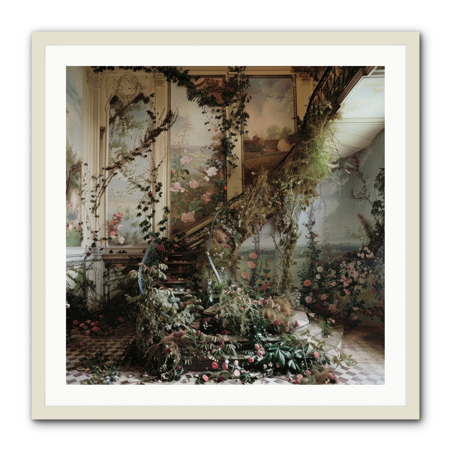 Forgotten Wonderland No. 3 -- Framed Print - White 30x30