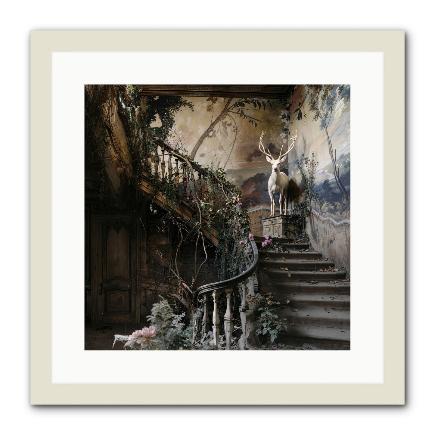 Forgotten Wonderland No. 5 -- Framed Print - White 16x16