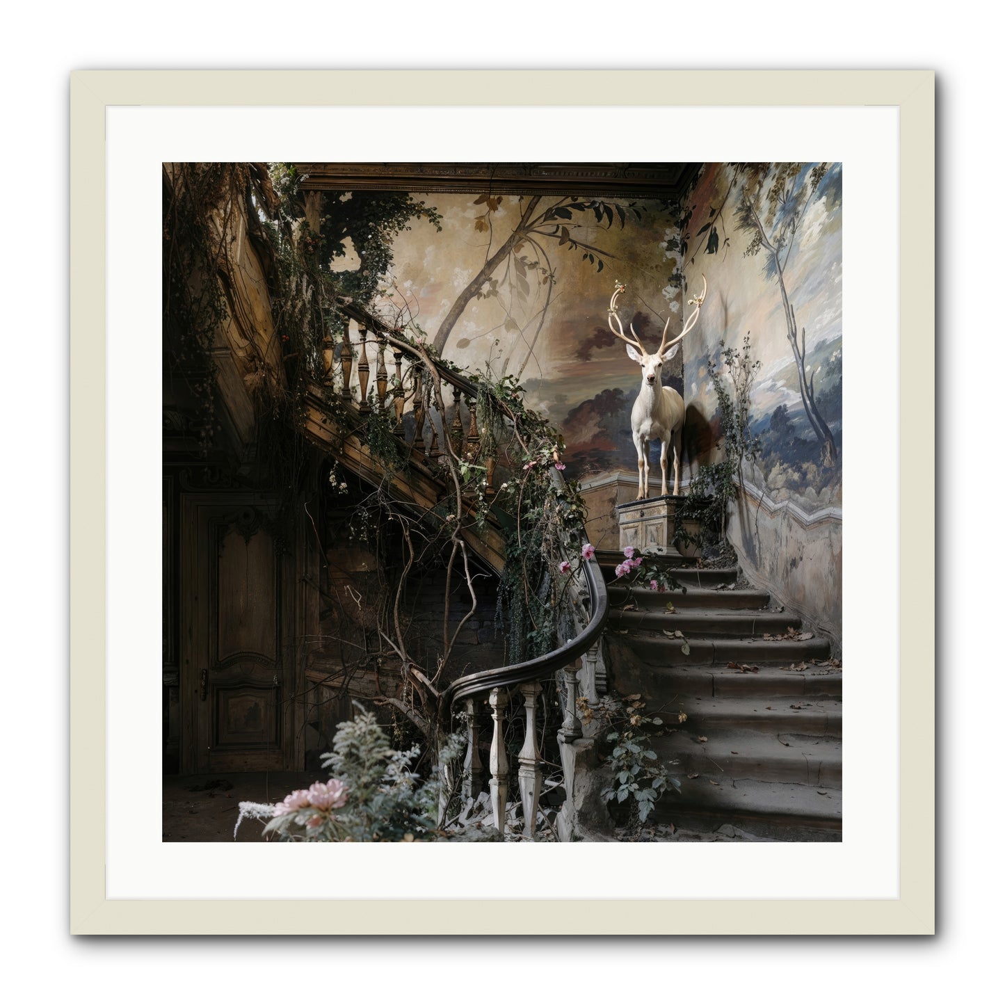 Forgotten Wonderland No. 5 -- Framed Print - White 24x24