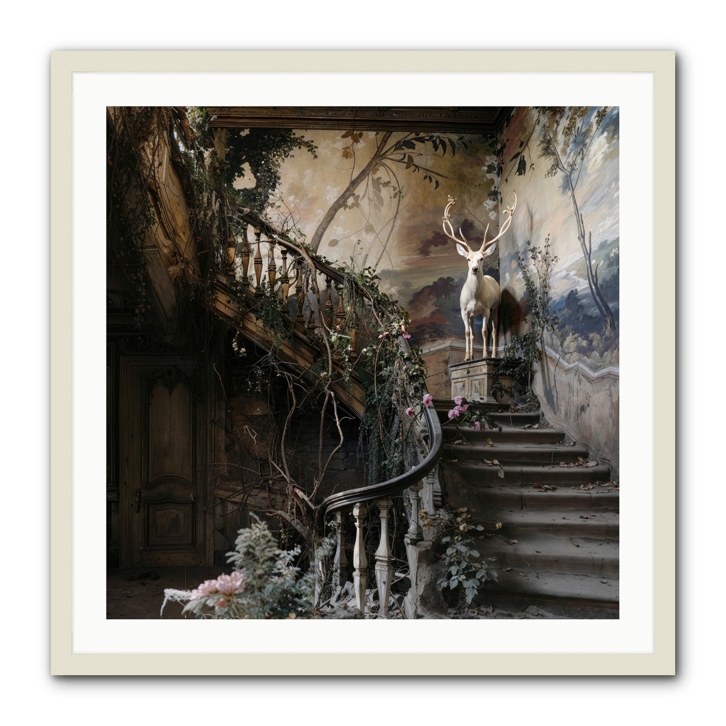 Forgotten Wonderland No. 5 -- Framed Print - White 30x30