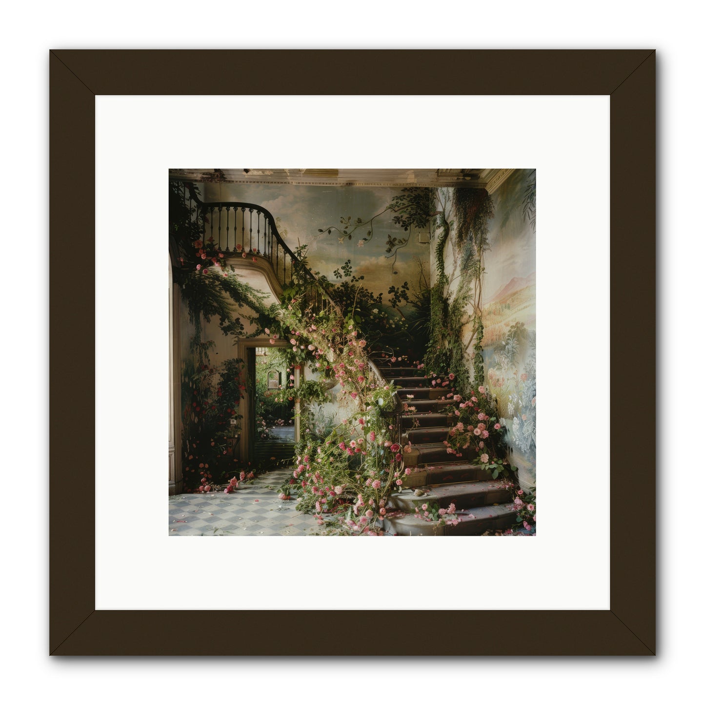 Forgotten Wonderland No. 6 -- Framed Print - Black 10x10