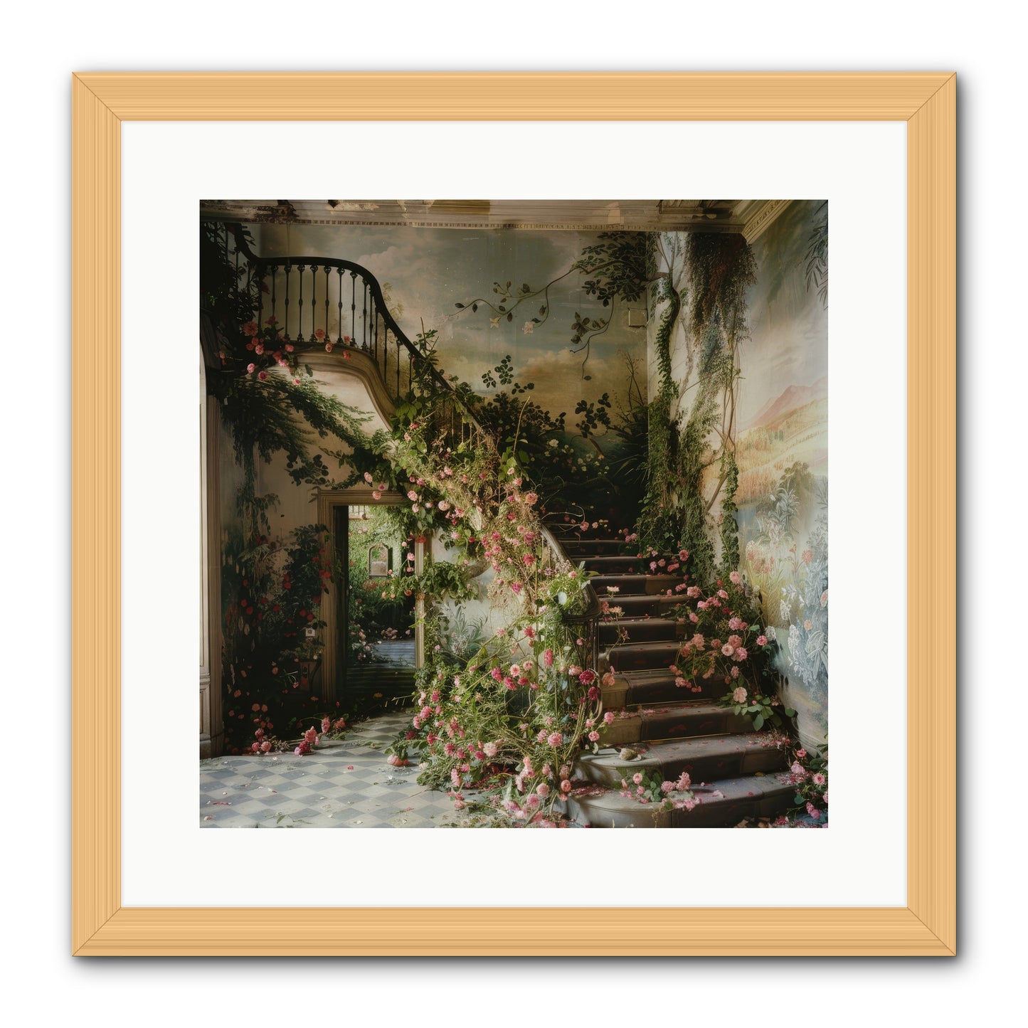 Forgotten Wonderland No. 6 -- Framed Print - Natural 16x16
