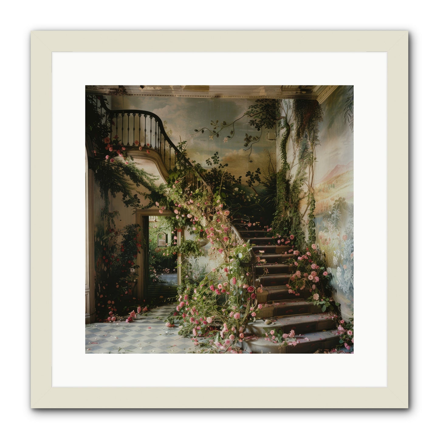 Forgotten Wonderland No. 6 -- Framed Print - White 16x16