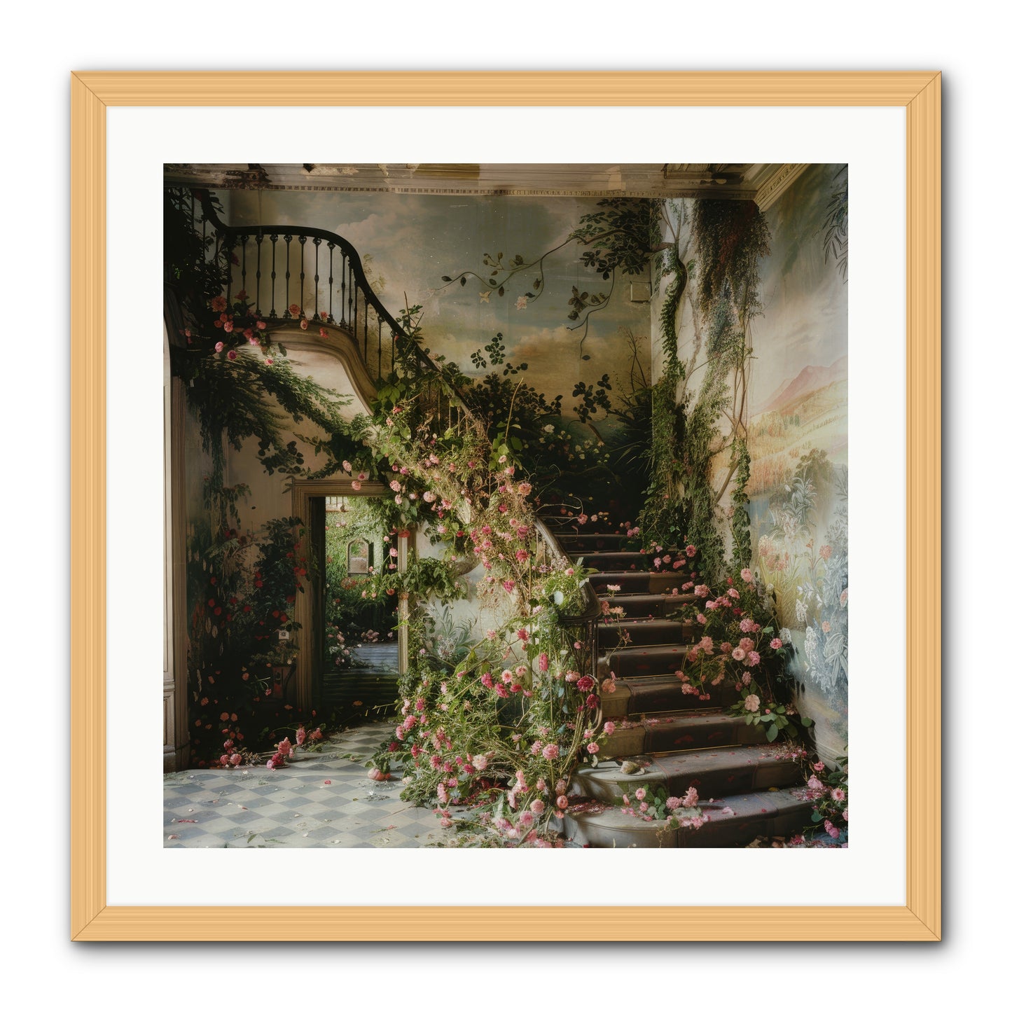 Forgotten Wonderland No. 6 -- Framed Print - Natural 24x24