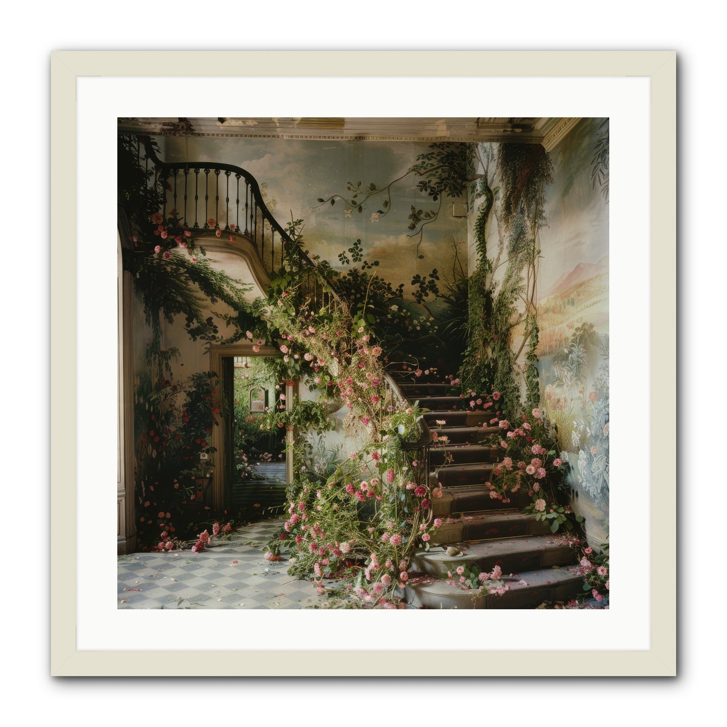 Forgotten Wonderland No. 6 -- Framed Print - White 24x24