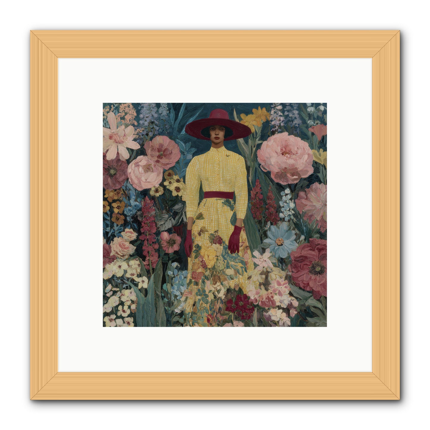Foxglove Boulevard-REZ -- Framed Print - Natural 10x10