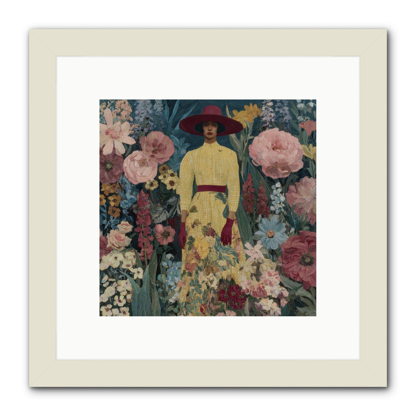 Foxglove Boulevard-REZ -- Framed Print - White 10x10