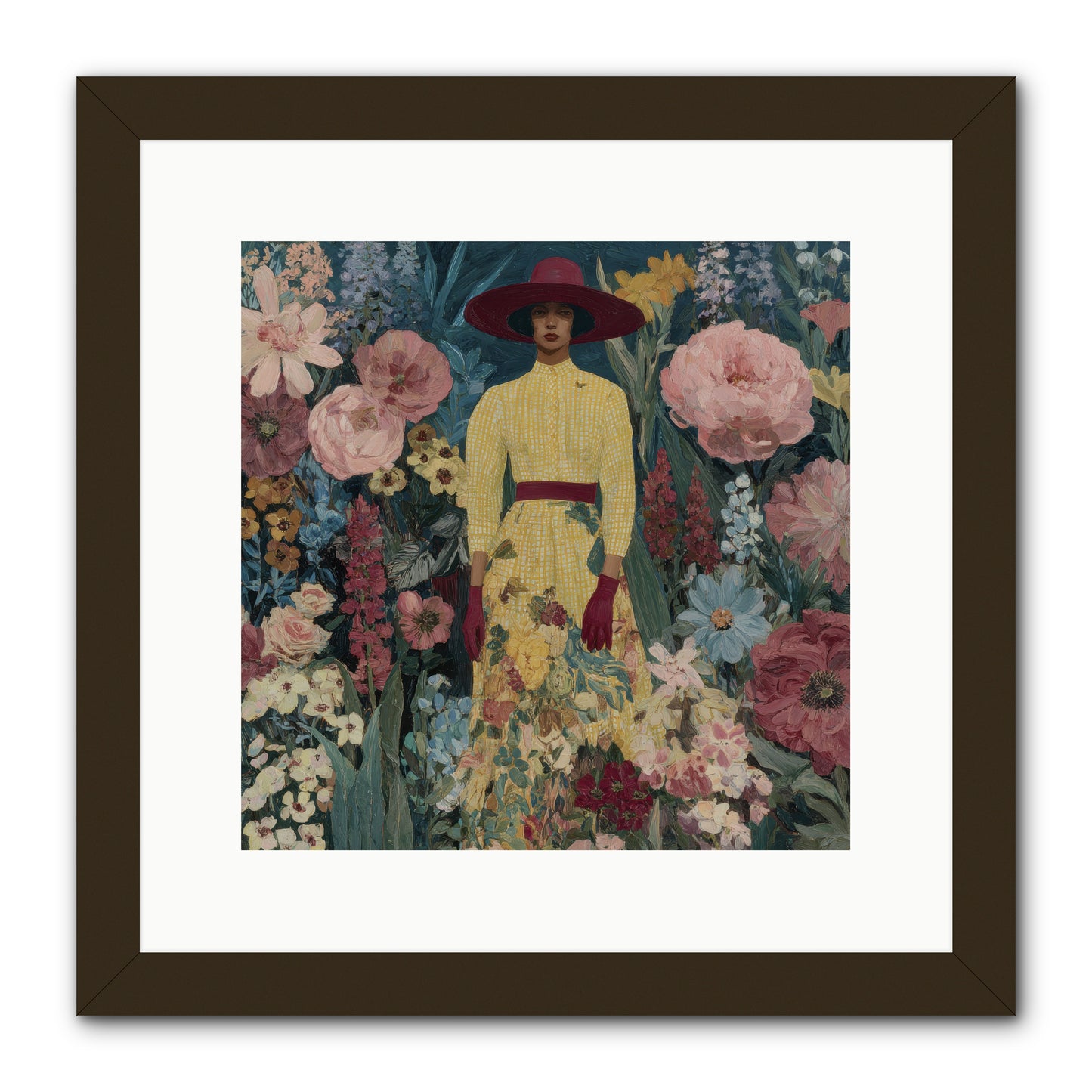 Foxglove Boulevard-REZ -- Framed Print - Black 12x12