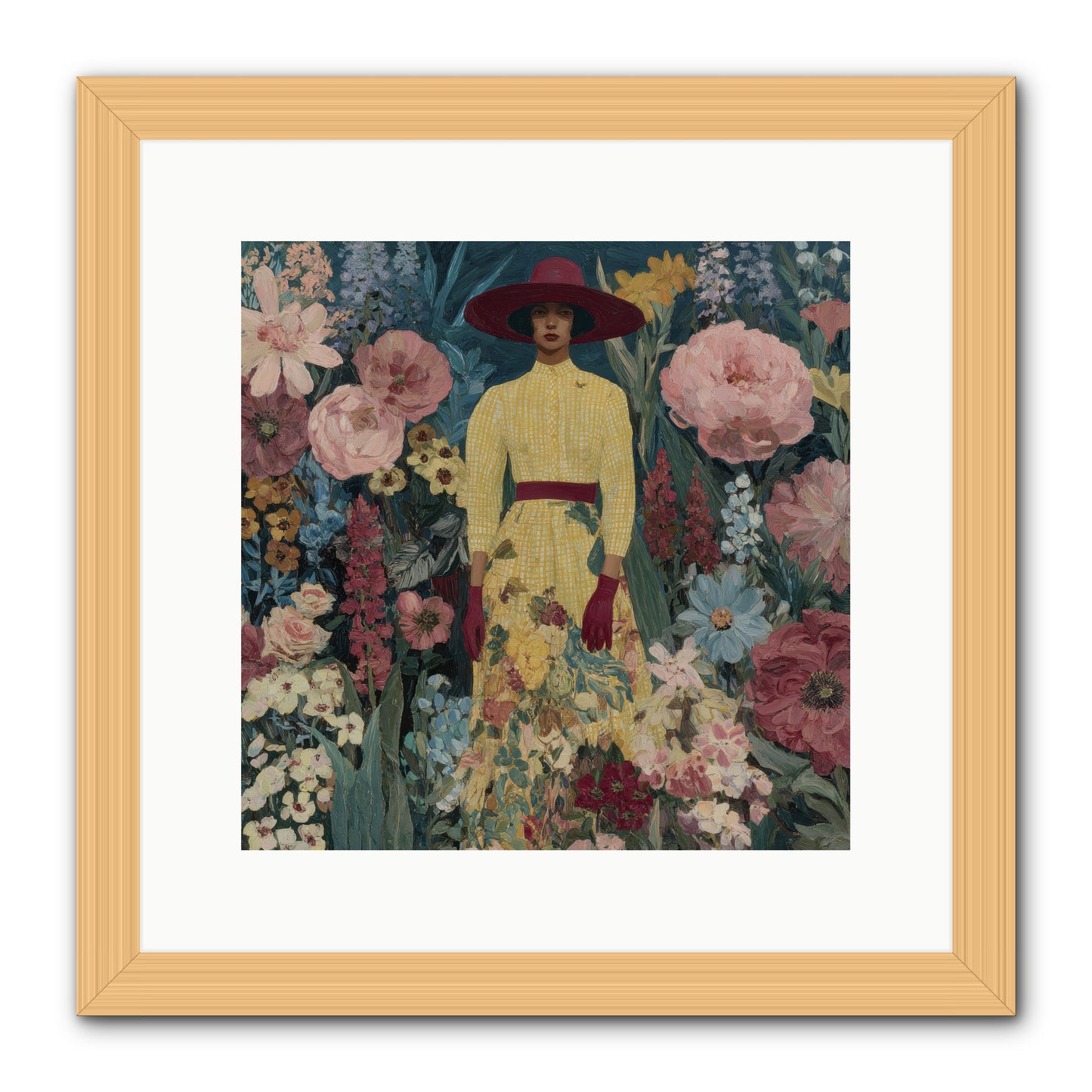 Foxglove Boulevard-REZ -- Framed Print - Natural 12x12