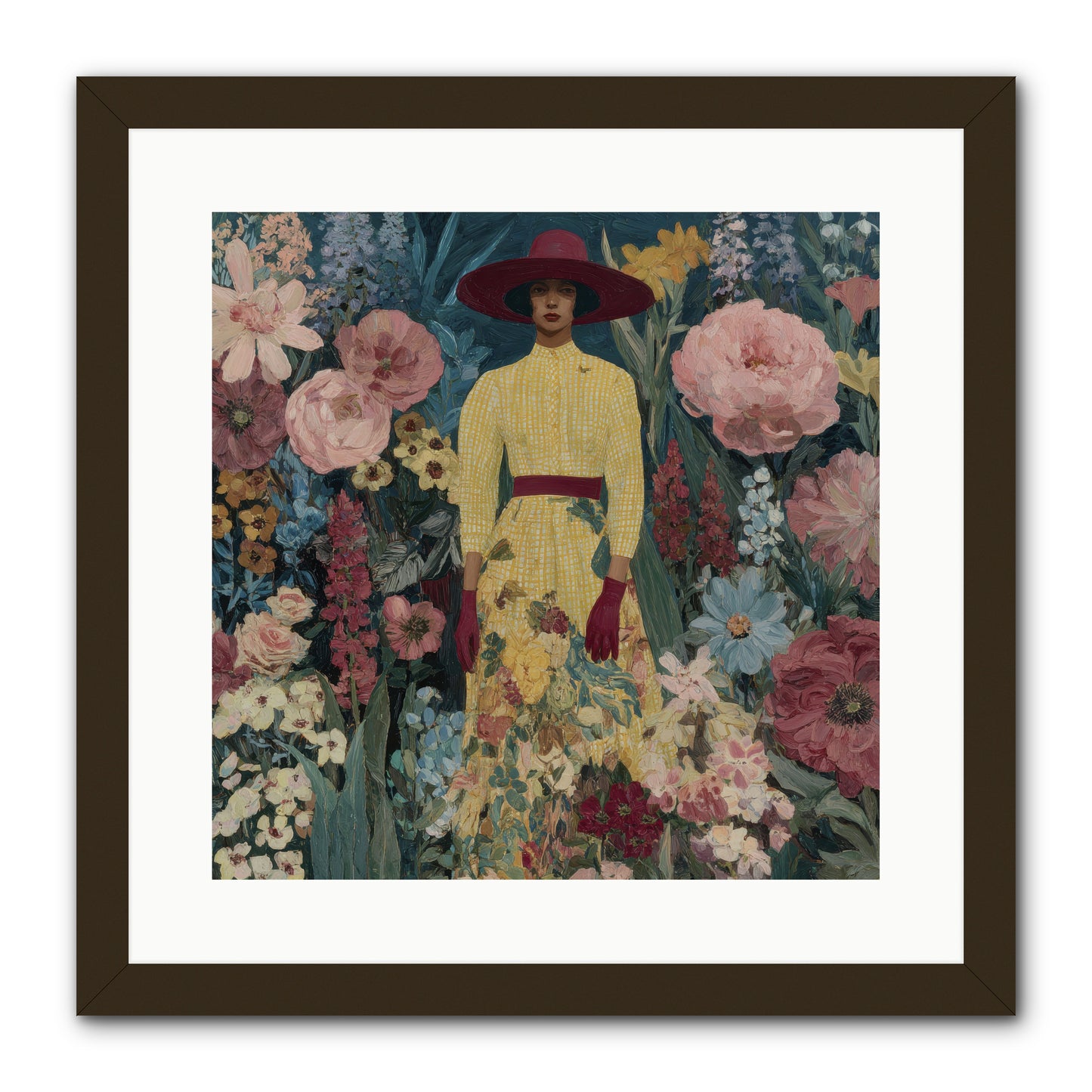Foxglove Boulevard-REZ -- Framed Print - Black 16x16