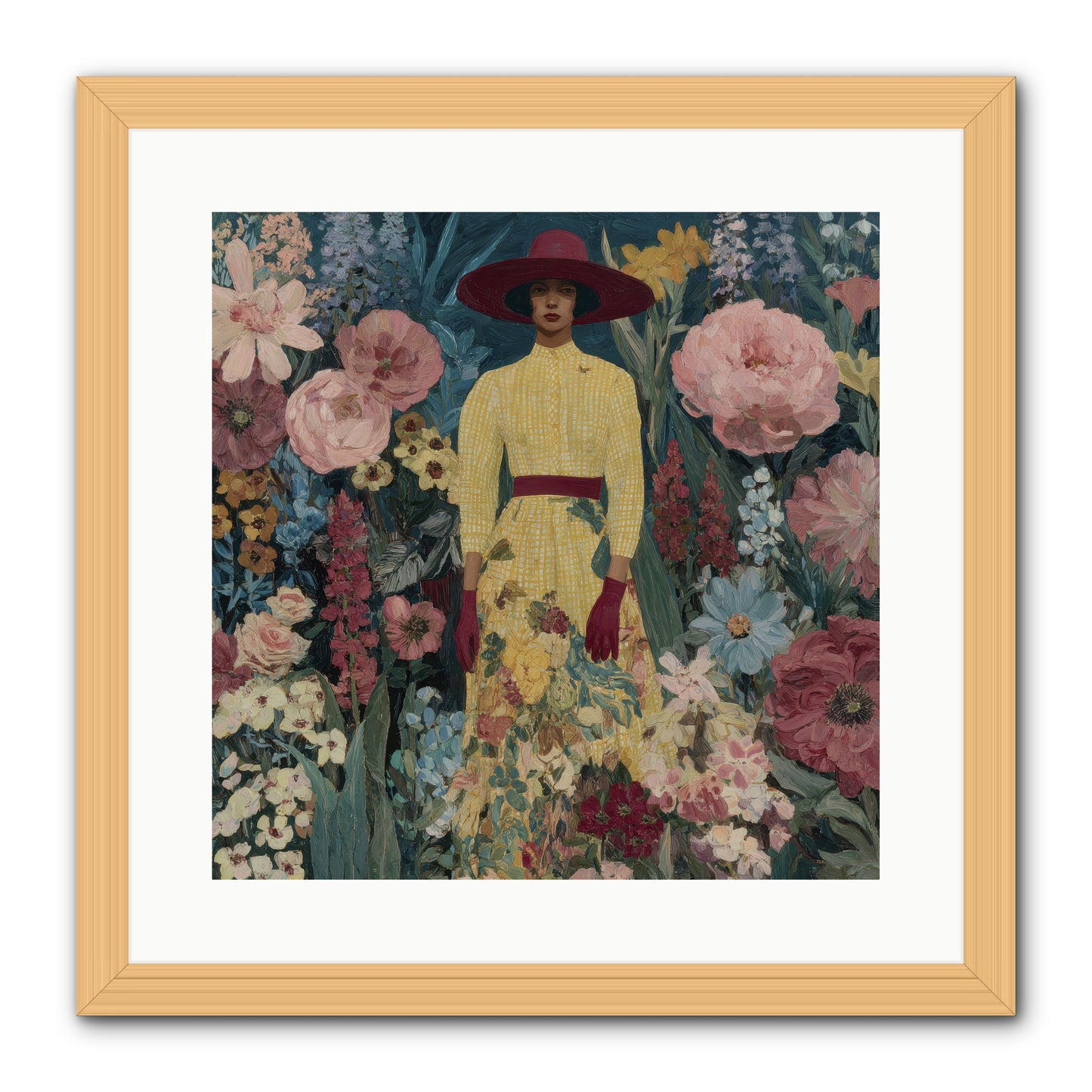 Foxglove Boulevard-REZ -- Framed Print - Natural 16x16