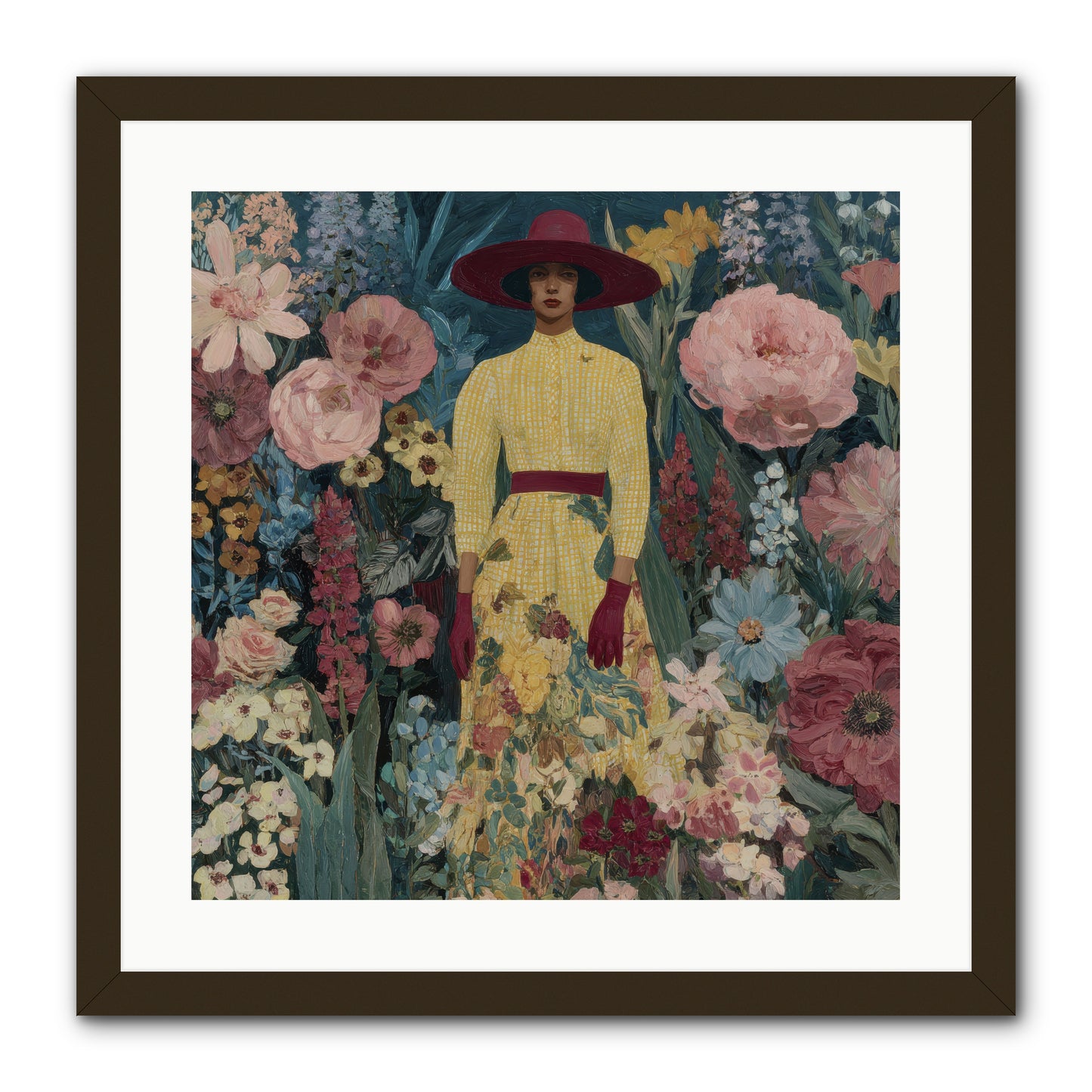 Foxglove Boulevard-REZ -- Framed Print - Black 20x20