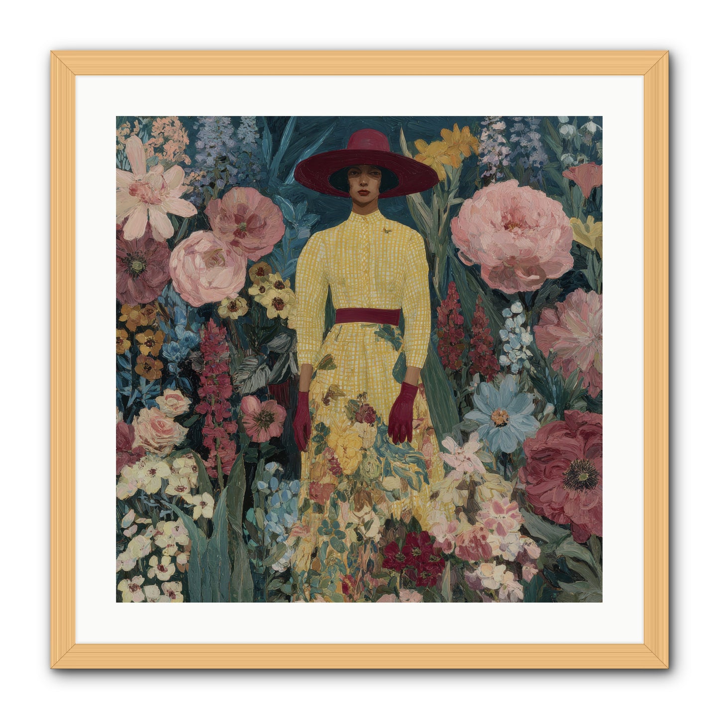 Foxglove Boulevard-REZ -- Framed Print - Natural 24x24