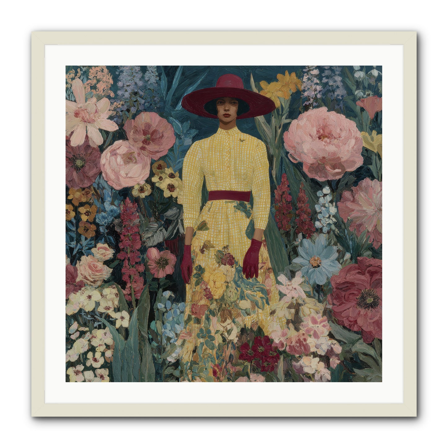 Foxglove Boulevard-REZ -- Framed Print - White 30x30