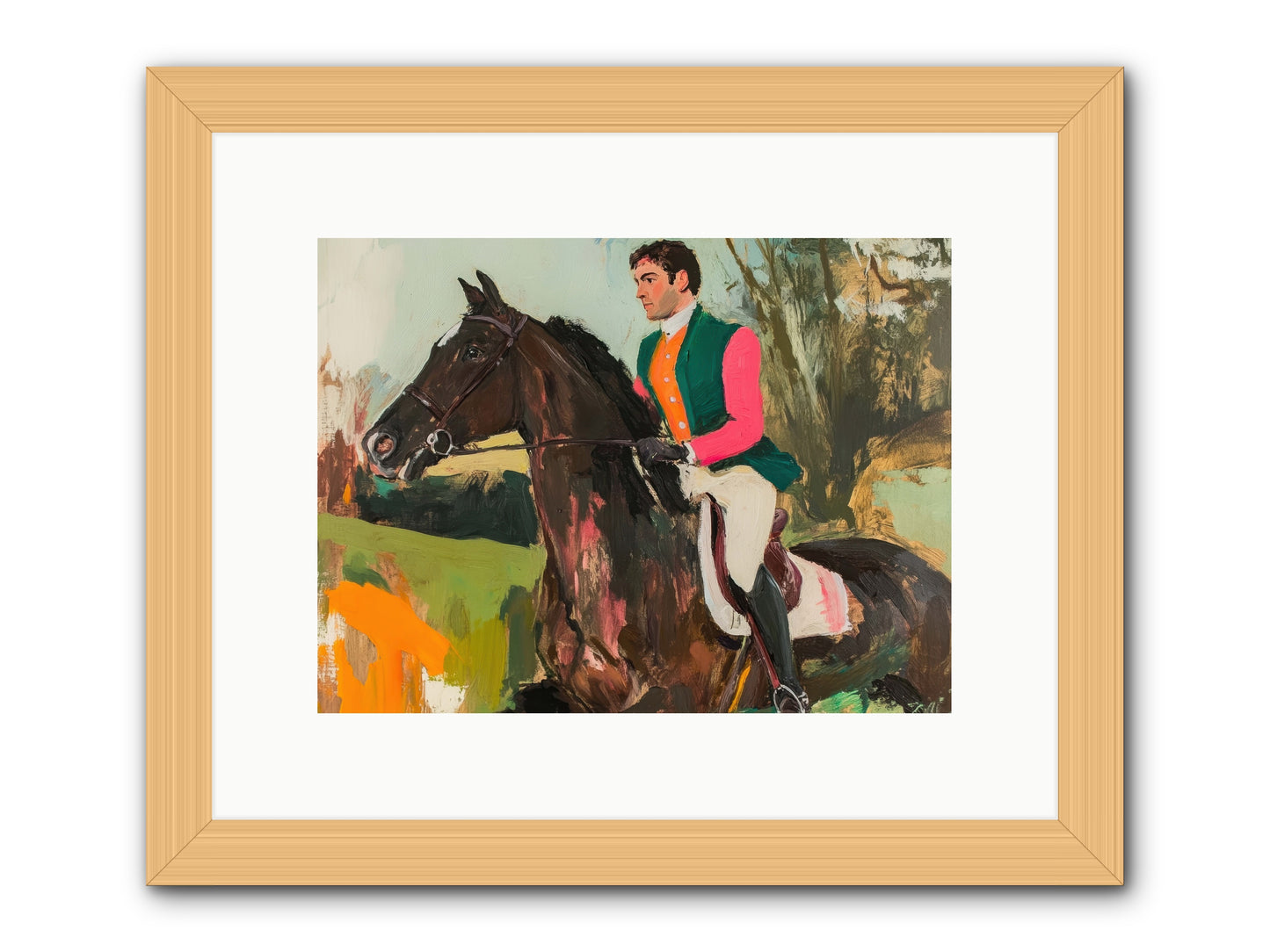 Foxglove Promise -- Framed Print - Natural 12x9
