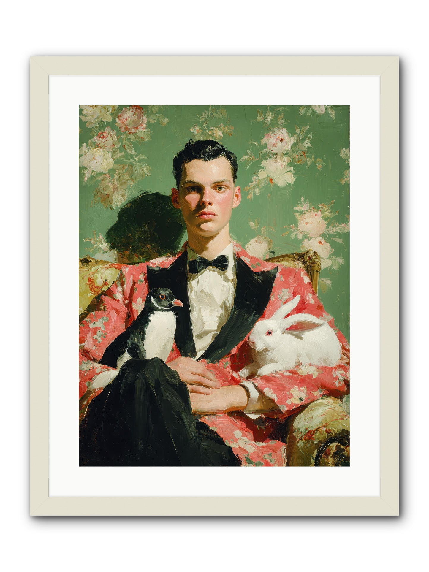 Foxglove & Fellows -- Framed Print - White 18x24