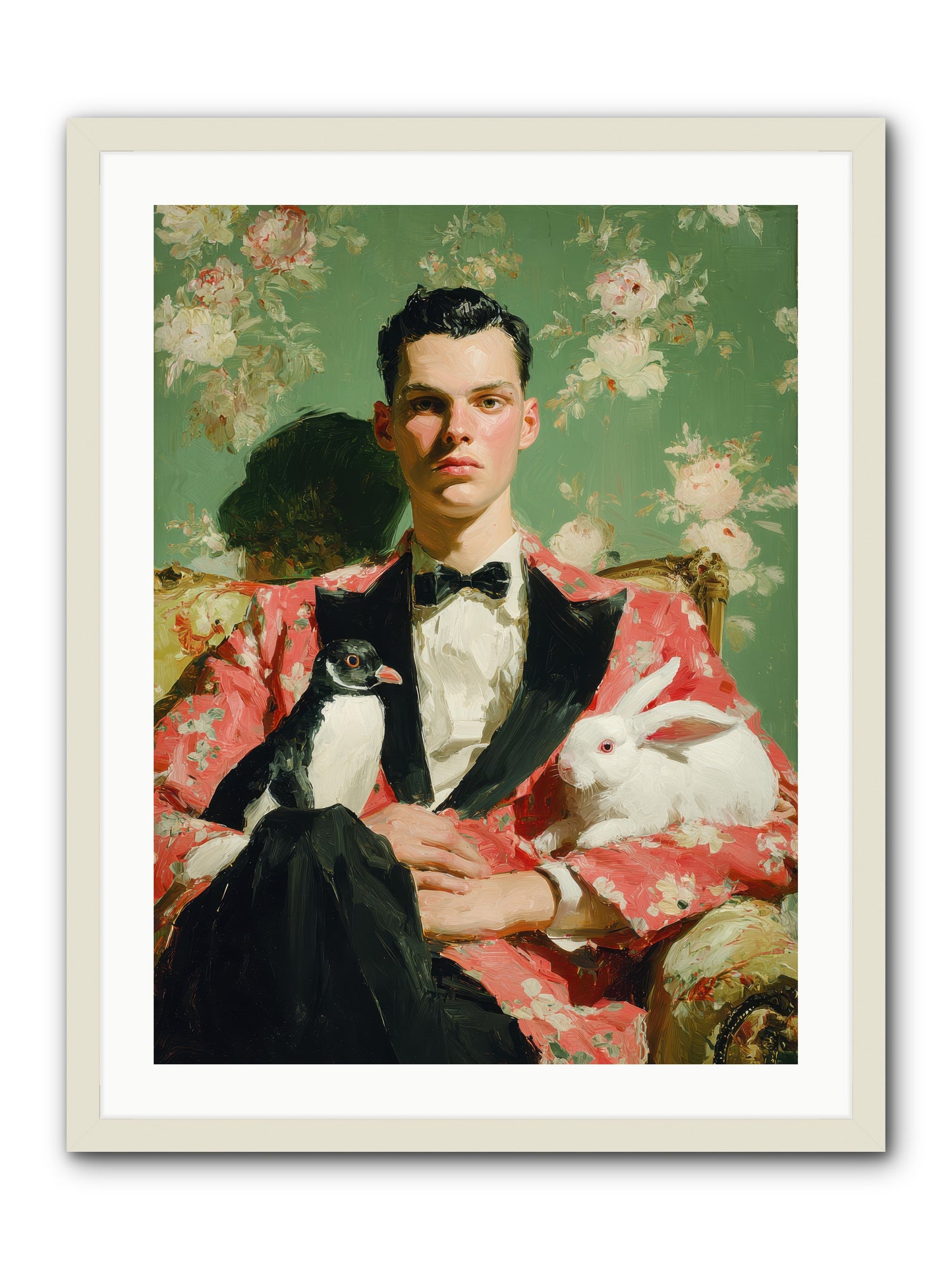 Foxglove & Fellows -- Framed Print - White 24x32