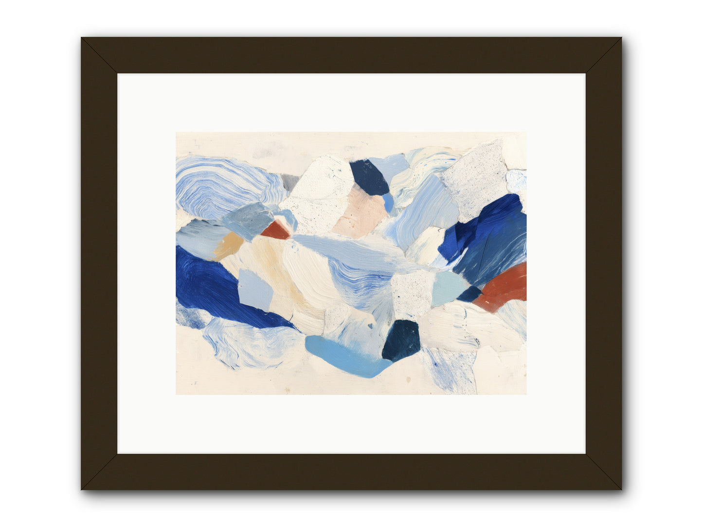 Fragmented Tides -- Framed Print - Black 12x9