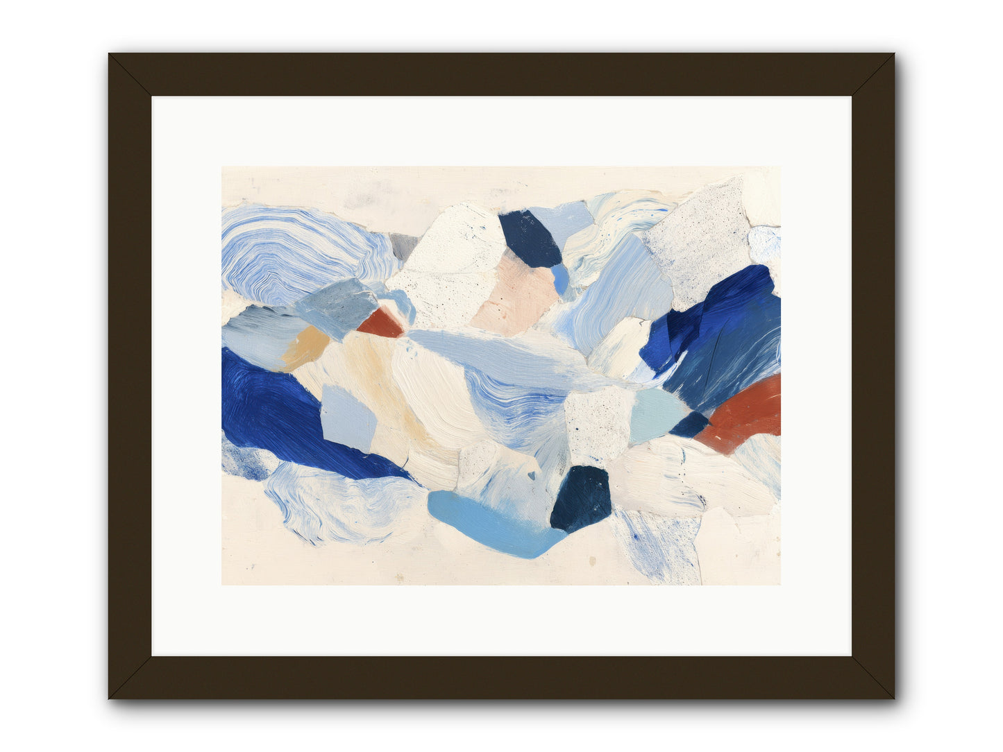 Fragmented Tides -- Framed Print - Black 16x12