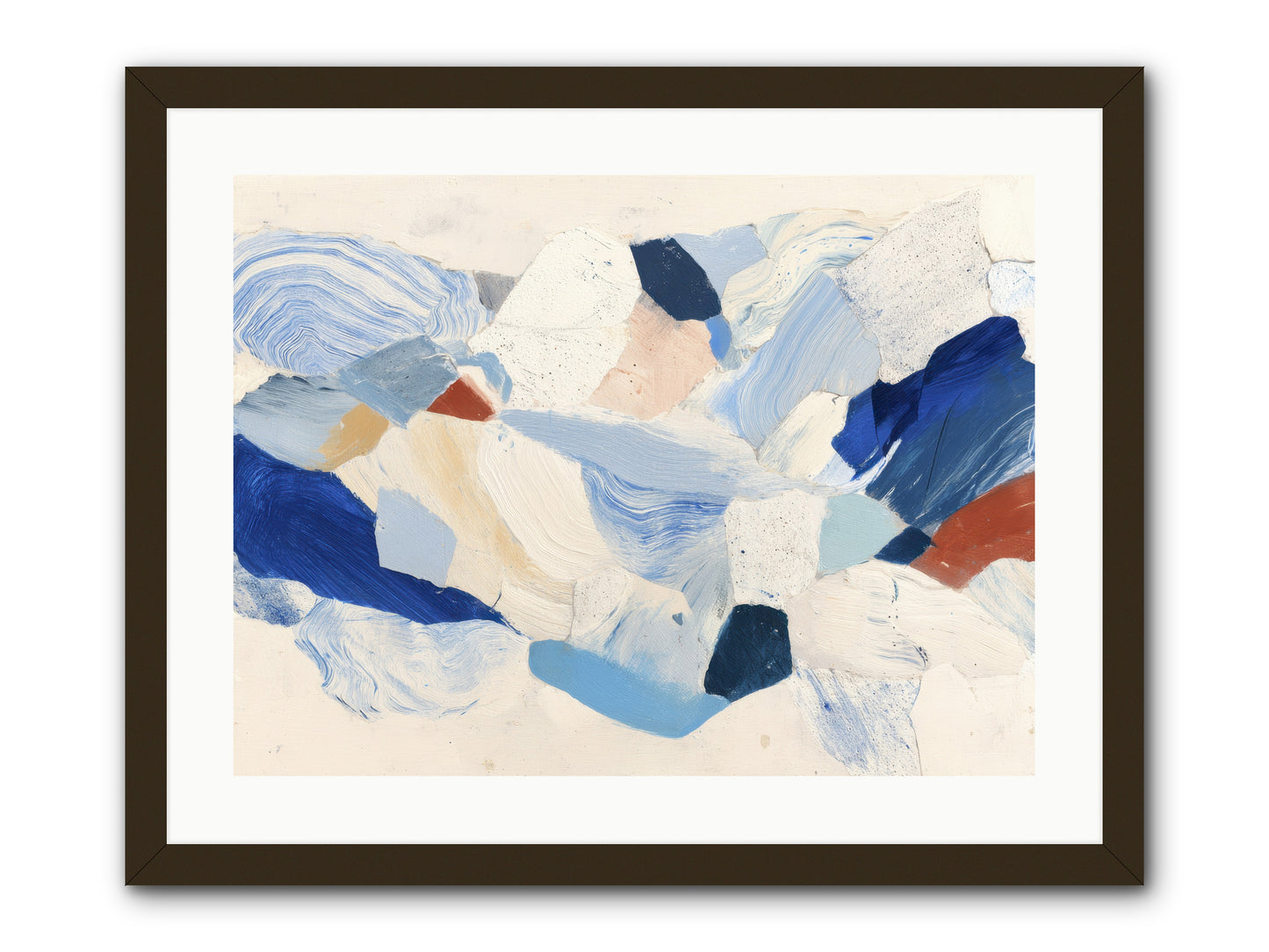 Fragmented Tides -- Framed Print - Black 24x18
