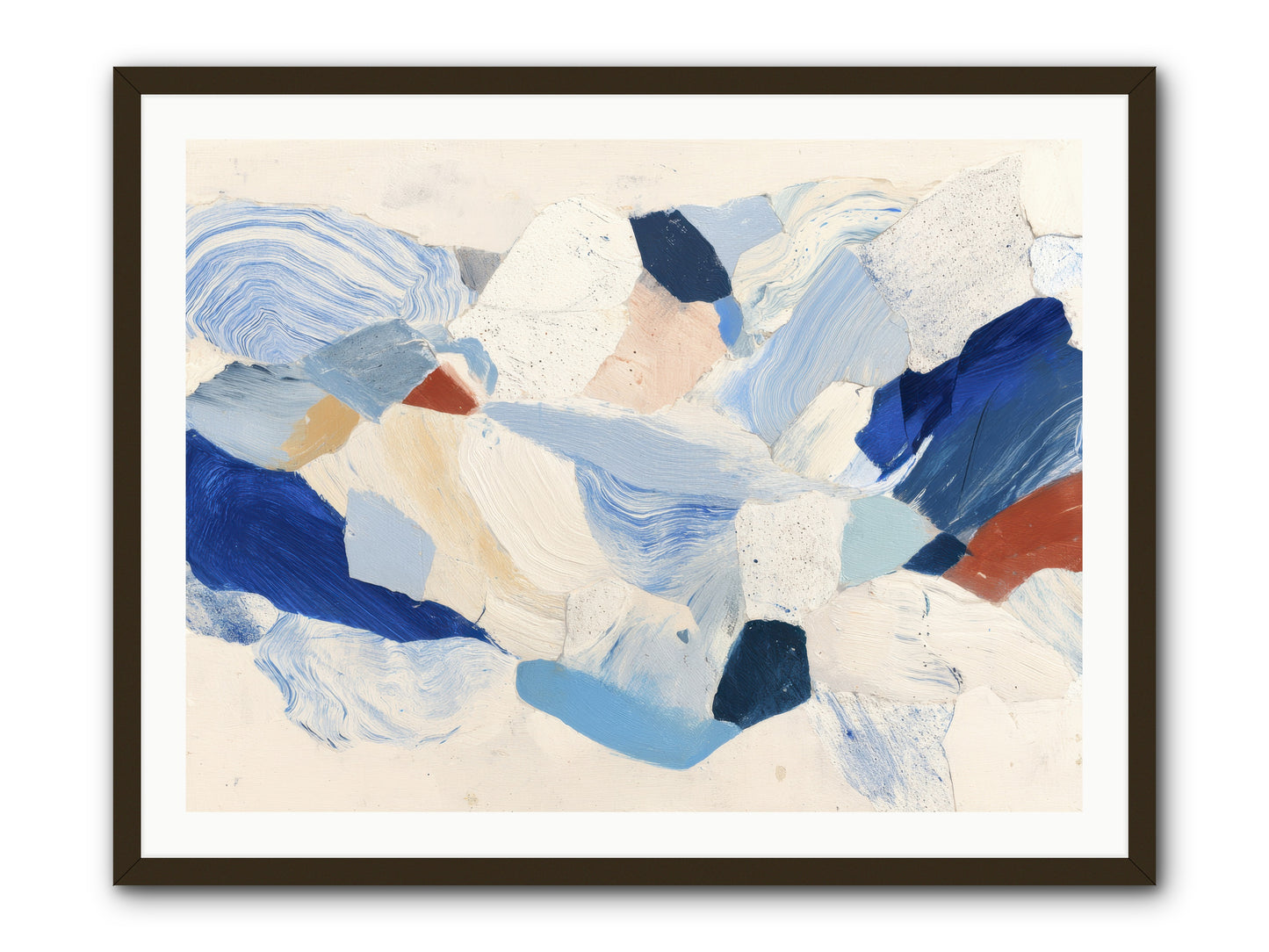 Fragmented Tides -- Framed Print - Black 40x30