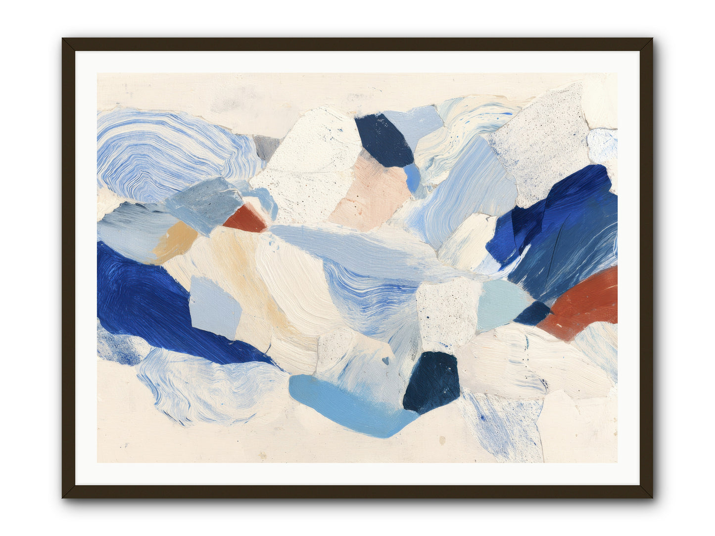 Fragmented Tides -- Framed Print - Black 48x36