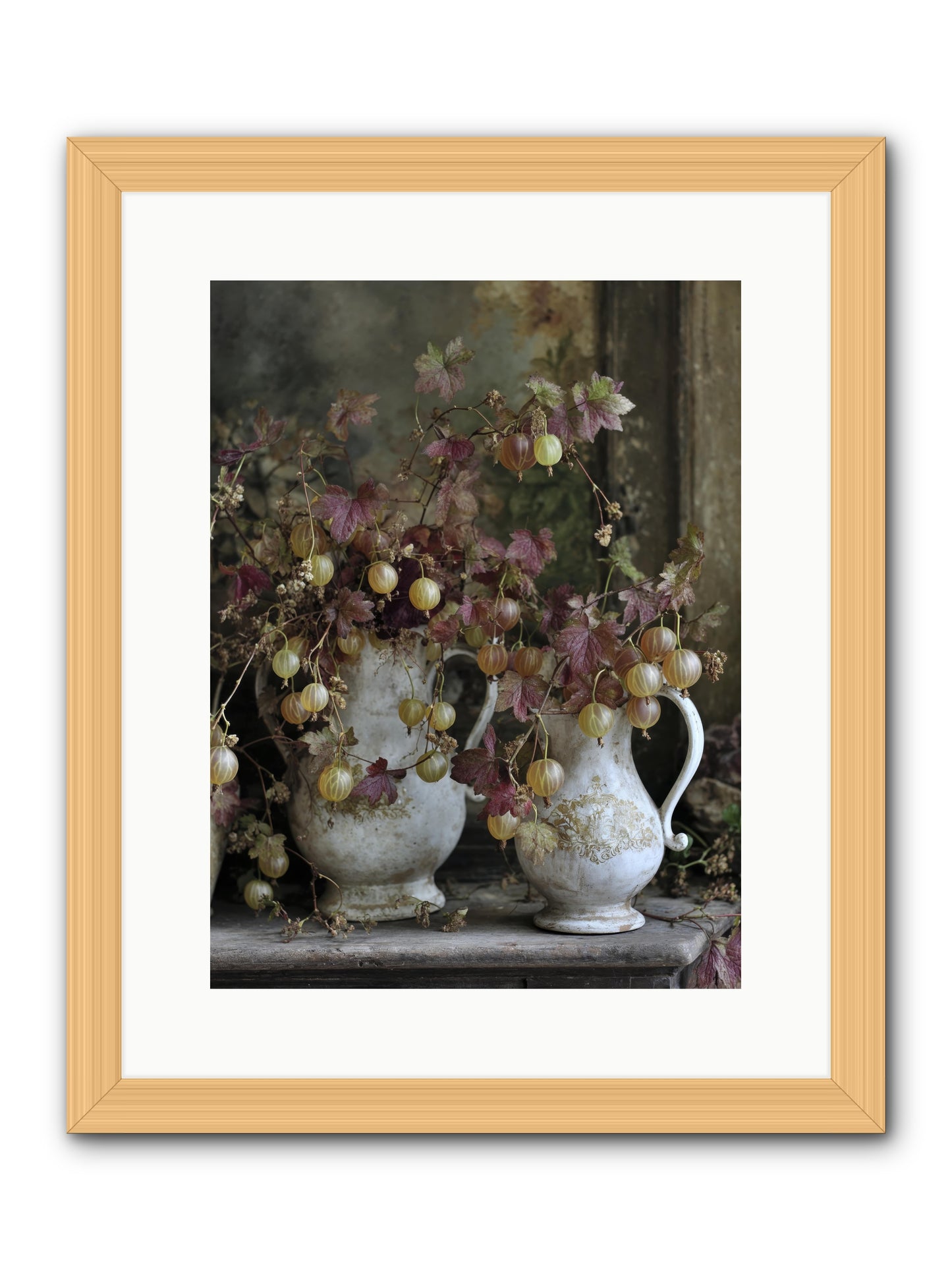 Francine -- Framed Print - Natural 12x16