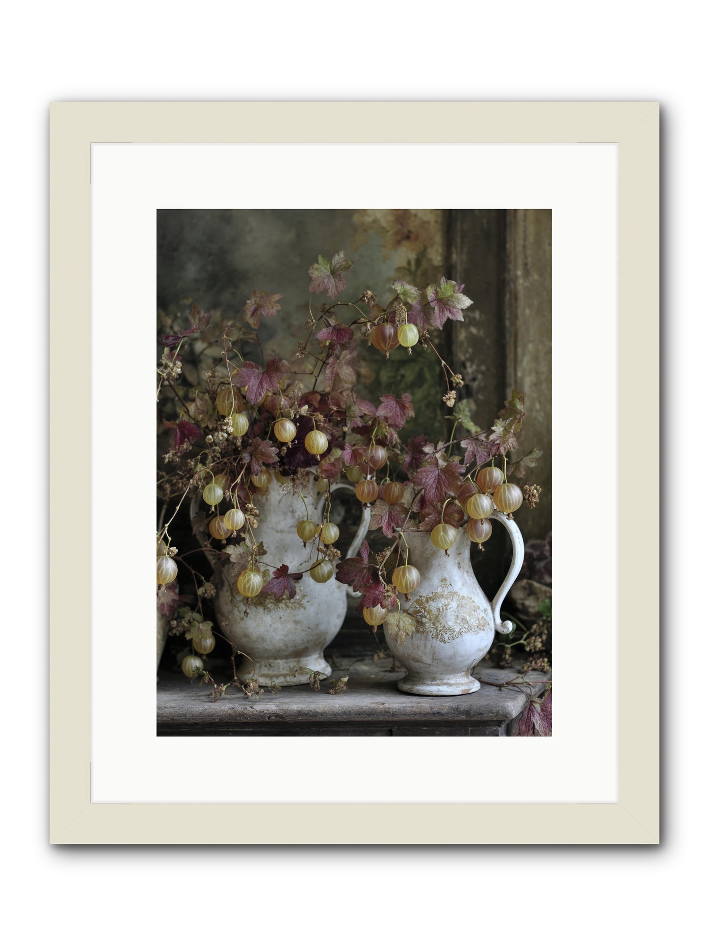 Francine -- Framed Print - White 12x16