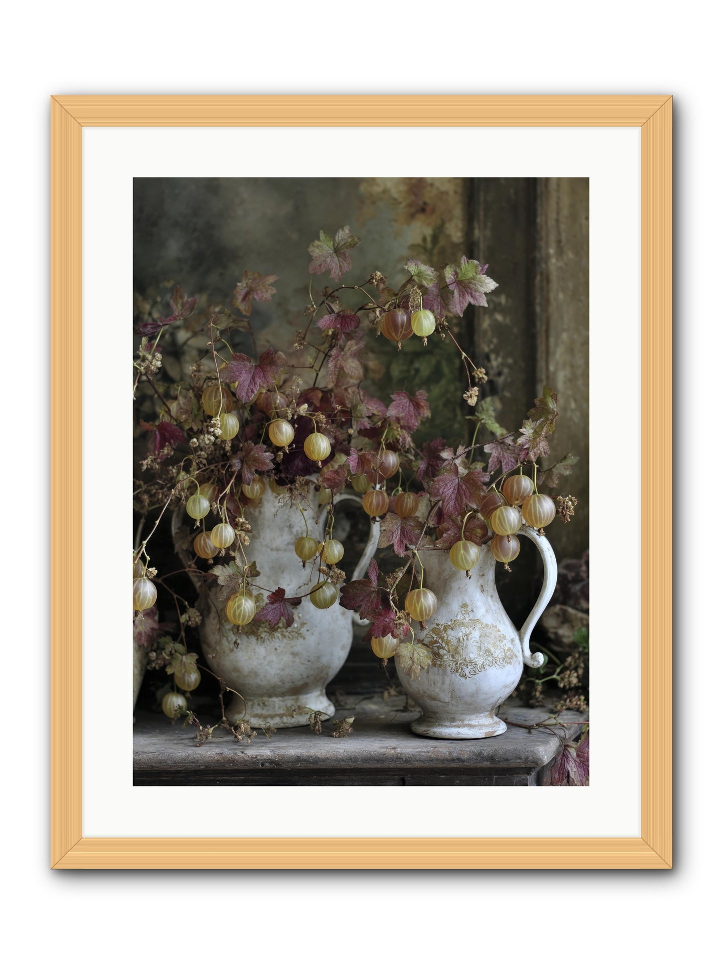 Francine -- Framed Print - Natural 18x24