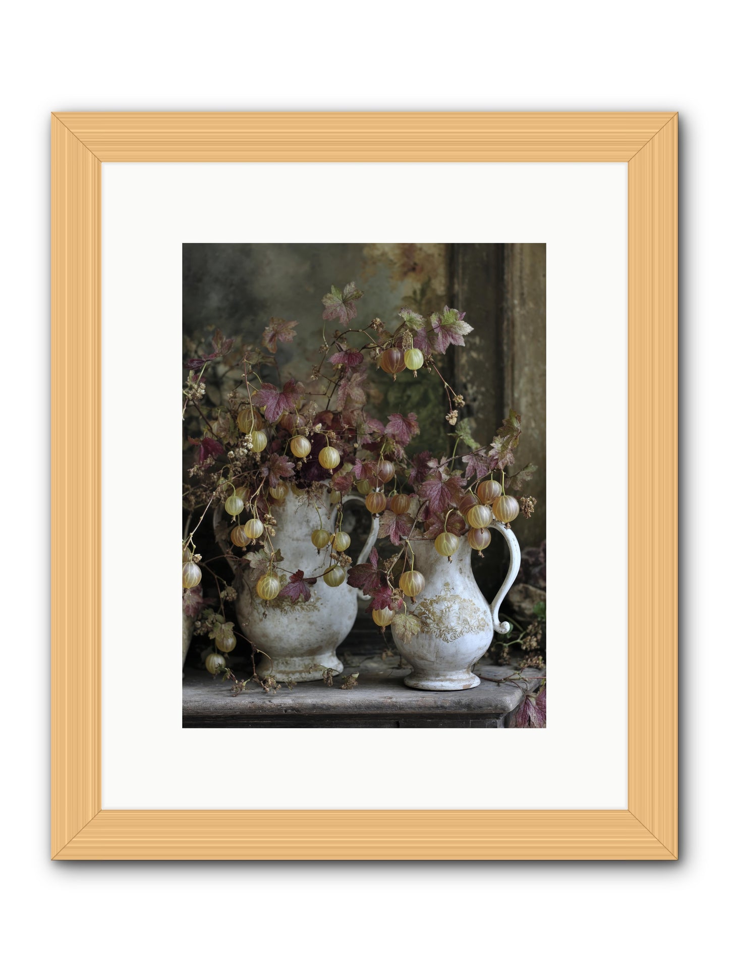 Francine -- Framed Print - Natural 9x12
