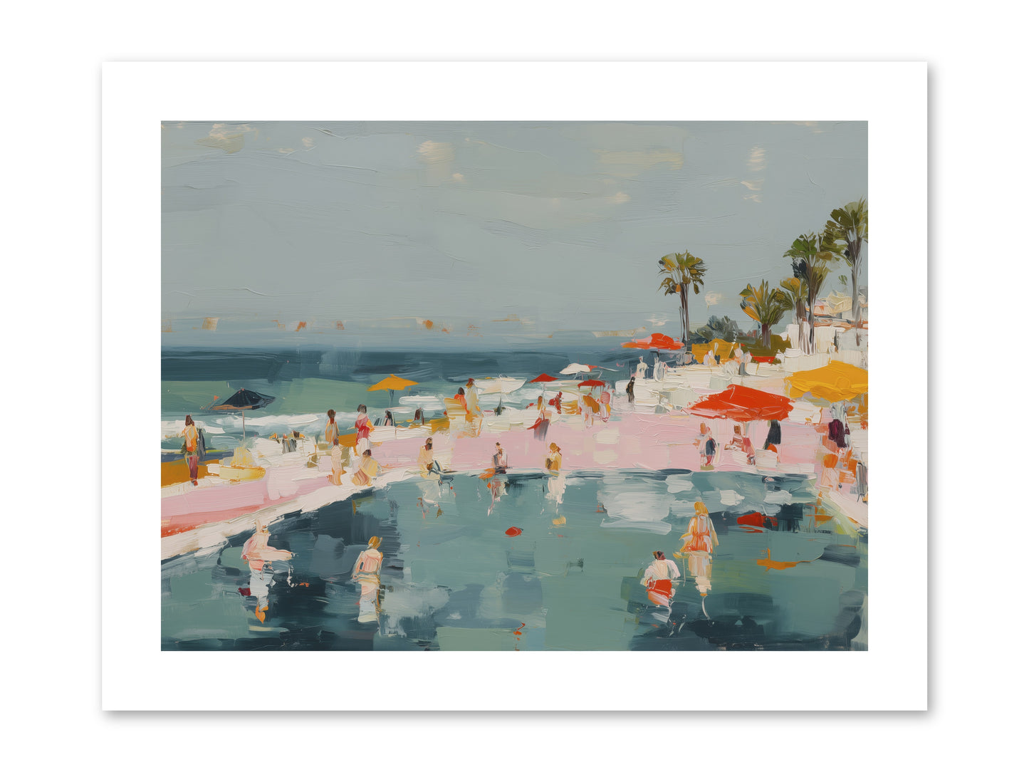 French Kiss Waters -- Loose Canvas Print 12x9