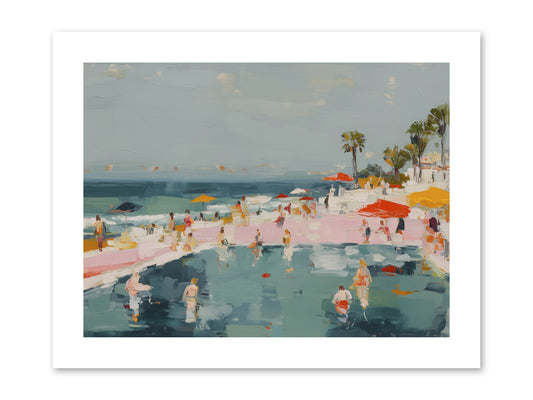 French Kiss Waters -- Paper Print 12x9