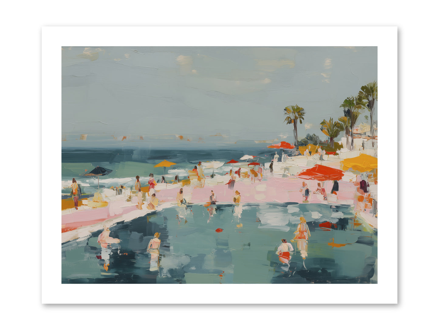 French Kiss Waters -- Paper Print 16x12