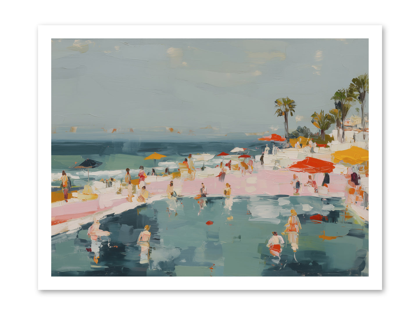 French Kiss Waters -- Paper Print 24x18