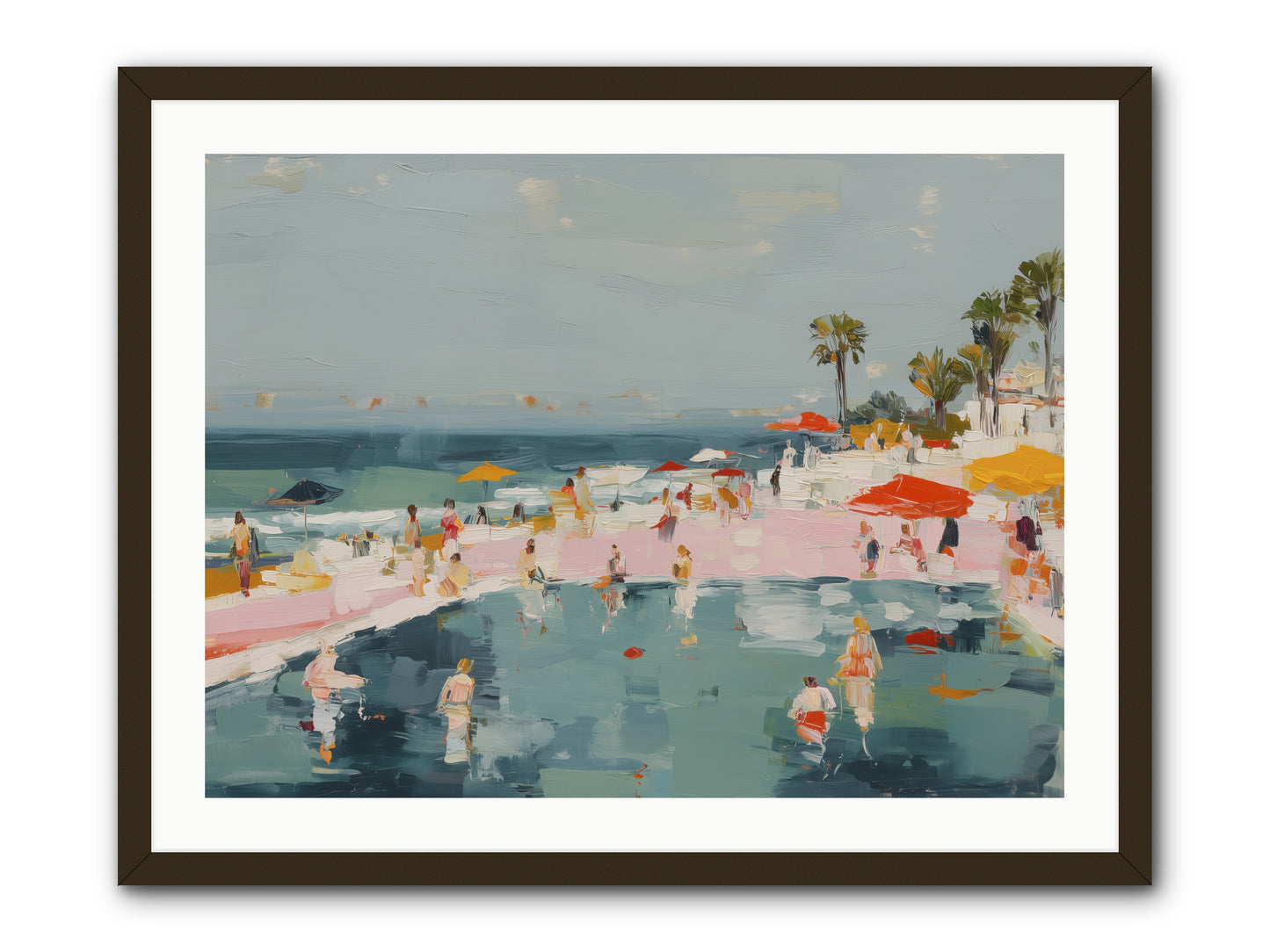 French Kiss Waters -- Framed Print - Black 32x24