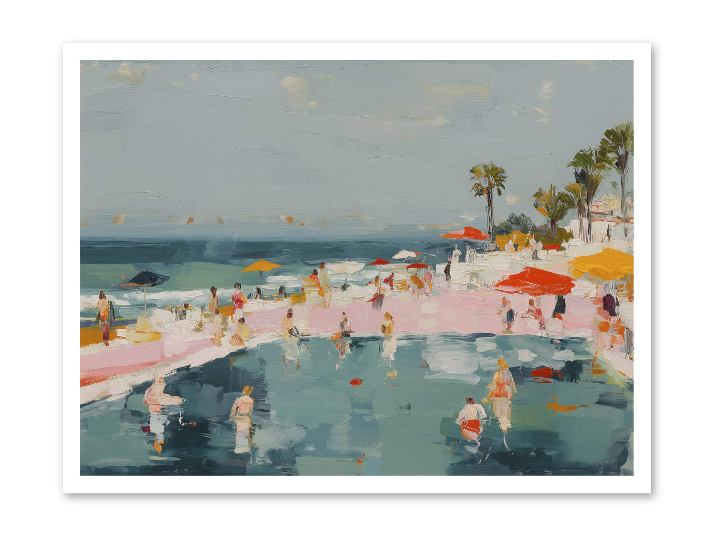 French Kiss Waters -- Paper Print 32x24