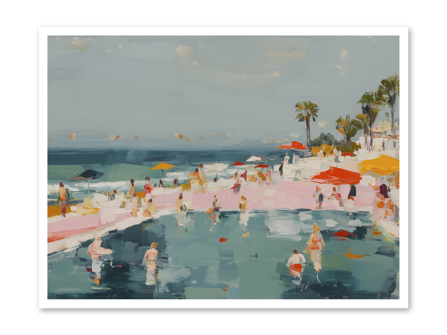 French Kiss Waters -- Paper Print 40x30