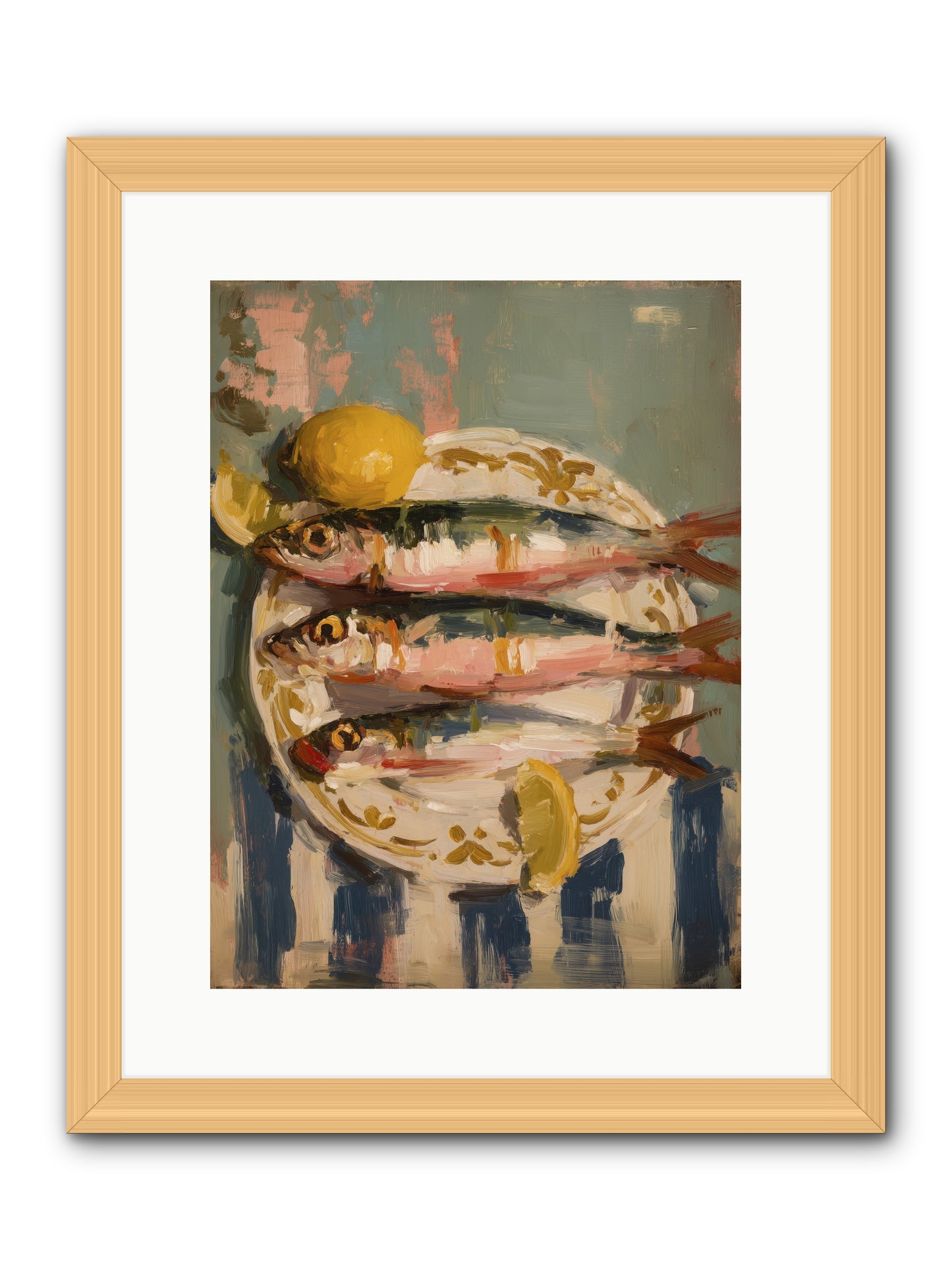 French Shore -- Framed Print - Natural 12x16