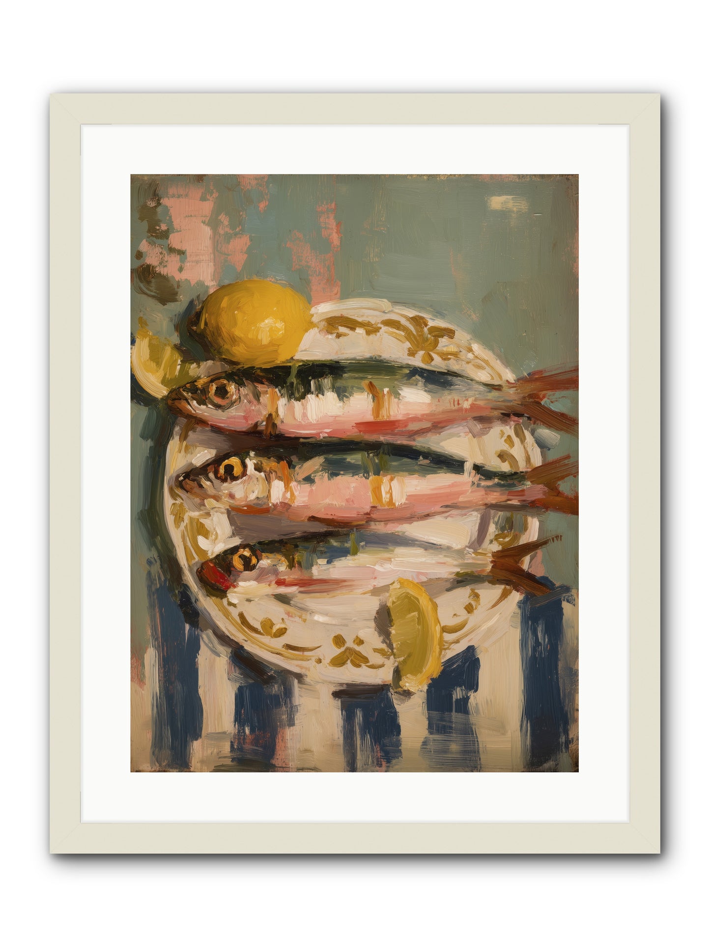 French Shore -- Framed Print - White 18x24