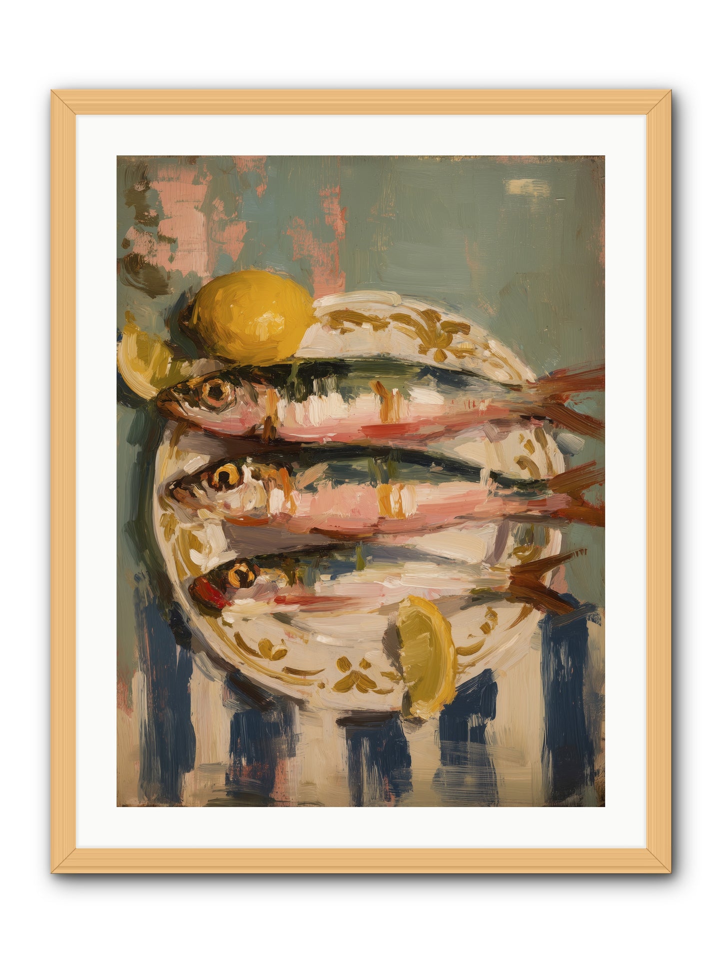 French Shore -- Framed Print - Natural 24x32