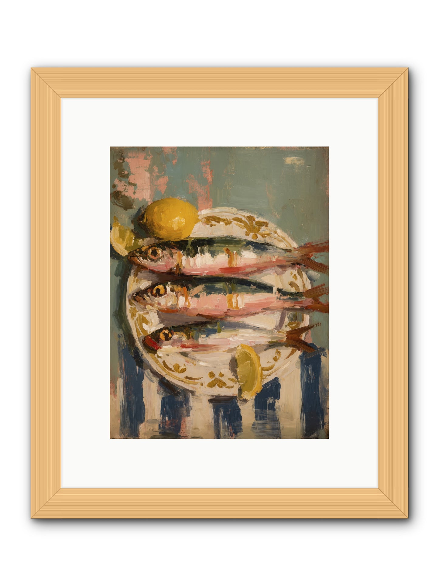 French Shore -- Framed Print - Natural 9x12