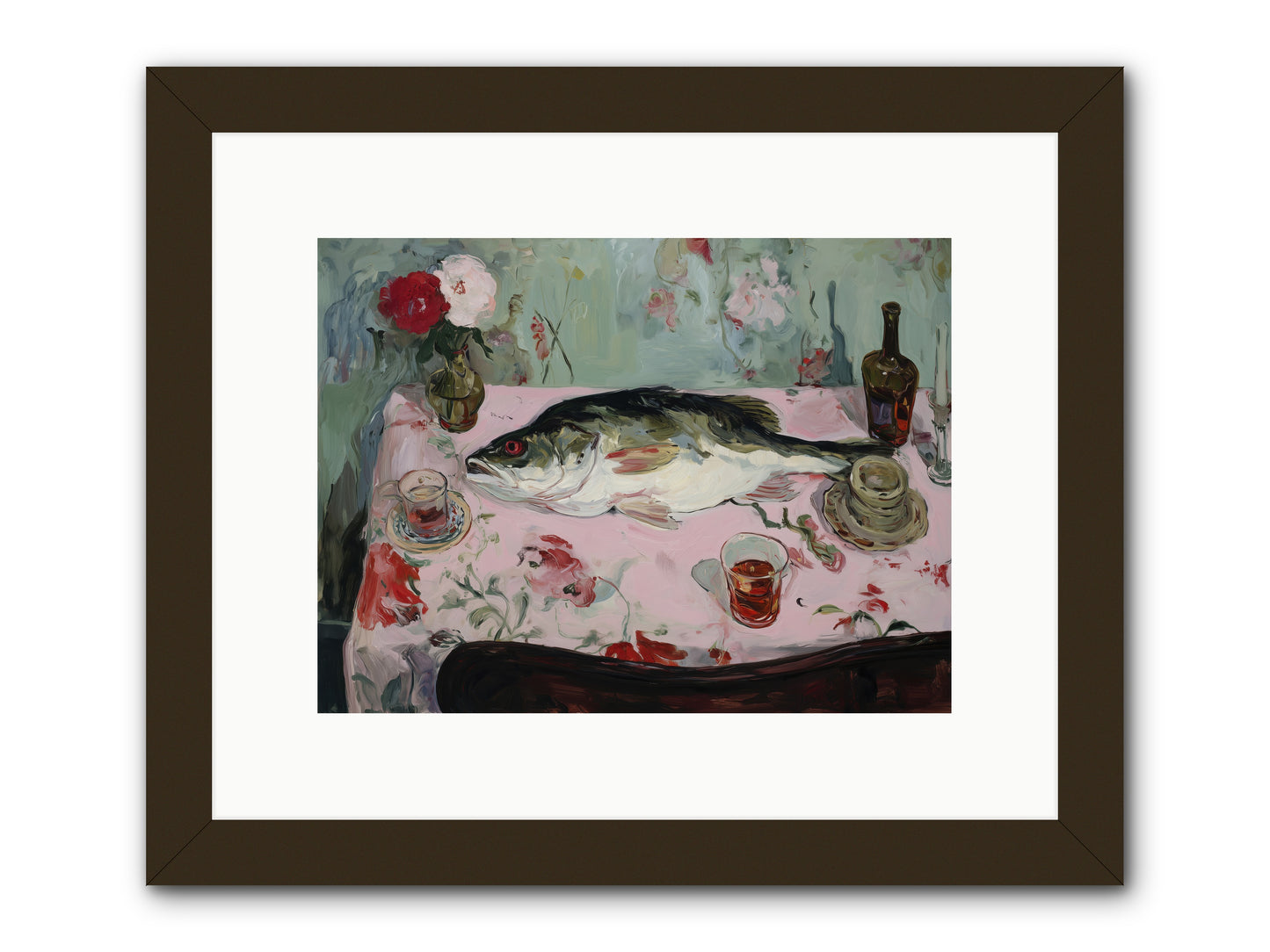Fresh from Brittany Coast -- Framed Print - Black 12x9