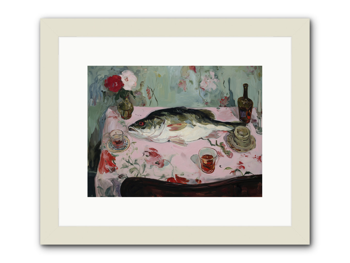 Fresh from Brittany Coast -- Framed Print - White 12x9