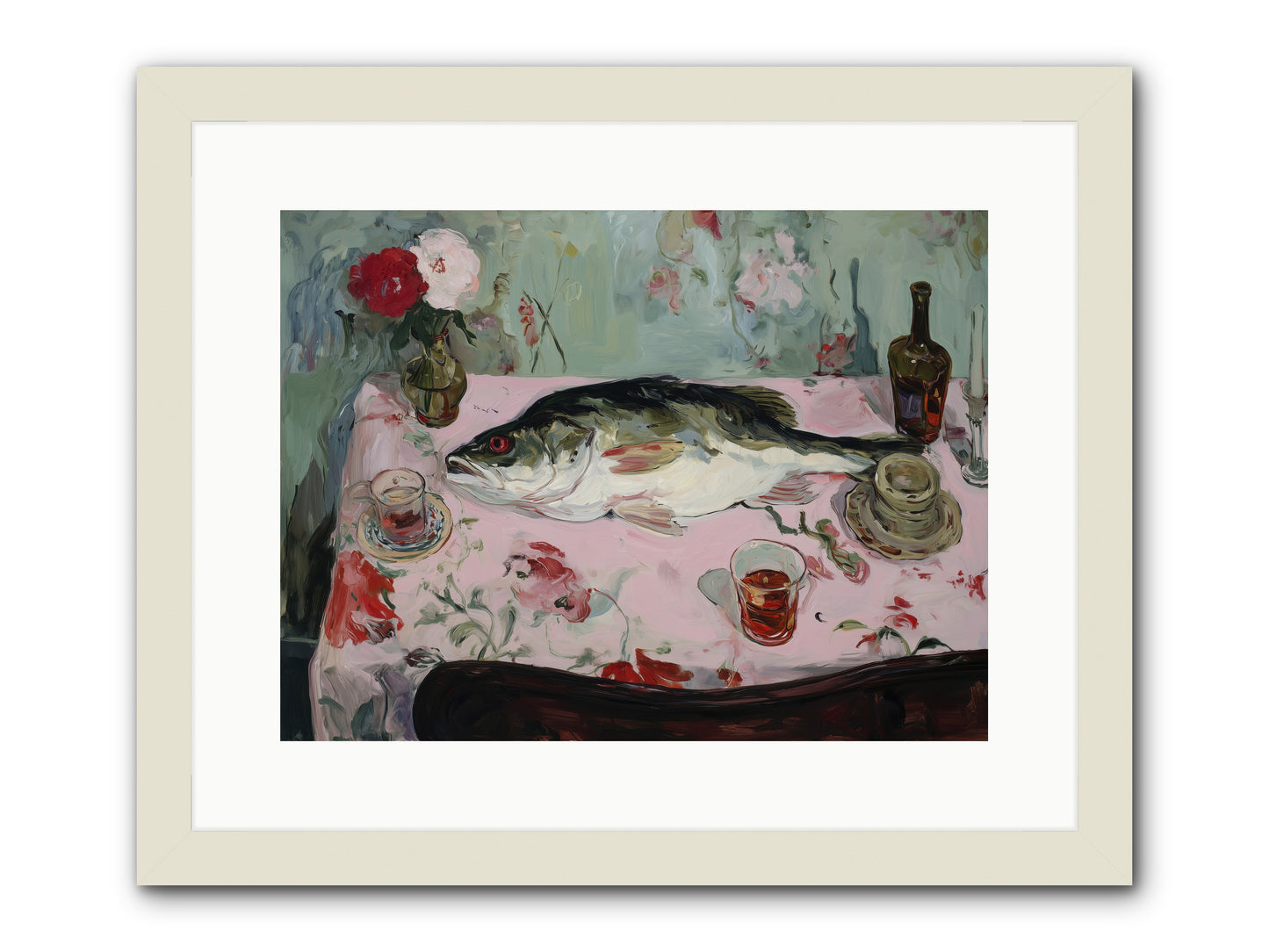 Fresh from Brittany Coast -- Framed Print - White 16x12