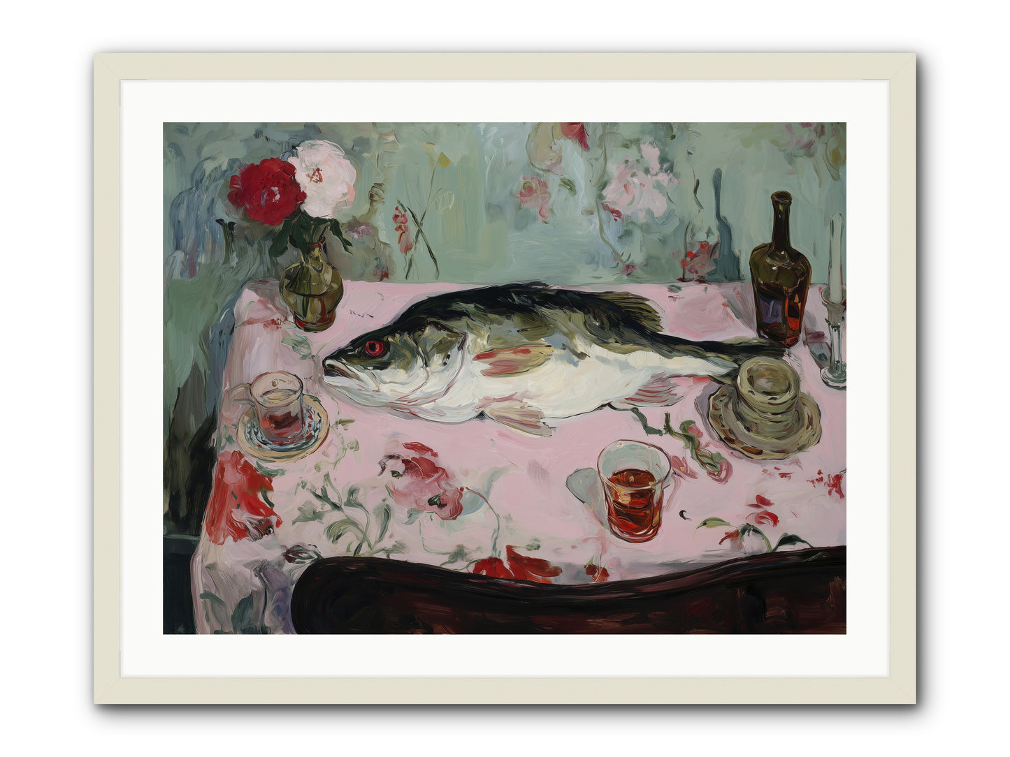 Fresh from Brittany Coast -- Framed Print - White 32x24