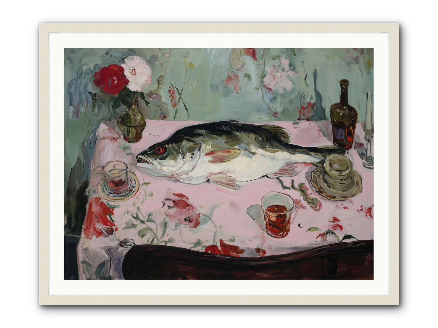 Fresh from Brittany Coast -- Framed Print - White 40x30