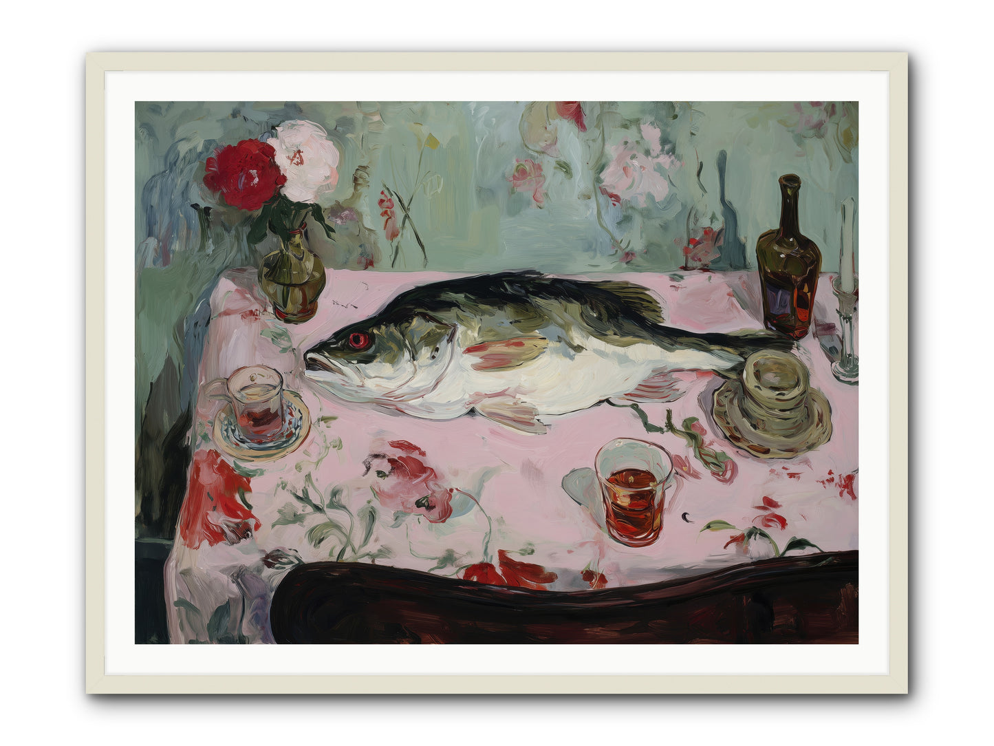 Fresh from Brittany Coast -- Framed Print - White 48x36