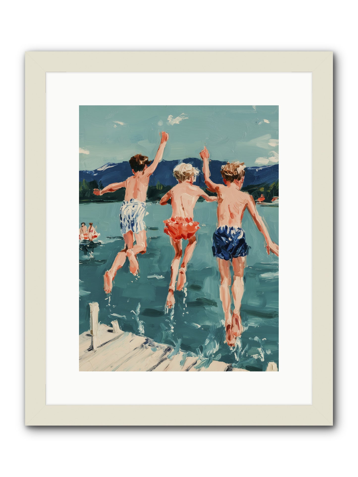 Friendship Cove -- Framed Print - White 12x16